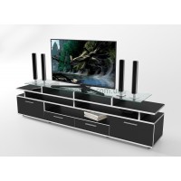 Тумба под телевизор ТВ Comfy Home Cinema черный+белый Тумба под телевизор ТВ Comfy Home Cinema черный+белый