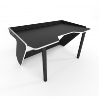 Геймерский игровой стол Kronika черный+белый