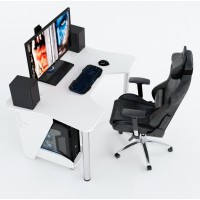 Геймерський ігровий стіл ZEUS IGROK-3 білий