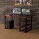 Геймерский игровой стол Rasin LOFT-15 красный