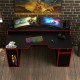 Геймерский игровой стол Rasin RS-27 черный+красный