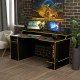 Геймерский игровой стол Rasin RS-28 черный+желтый