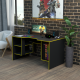Геймерский игровой стол Rasin RS-32 черный+желтый