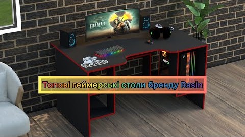 Геймерський стіл Rasin RS-32 чорний+червоний від бренду Rasin