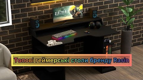 Геймерський стіл Rasin RS-29 чорний від бренду Rasin