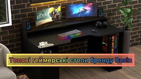 Геймерський стіл Rasin RS-28 чорний від бренду Rasin