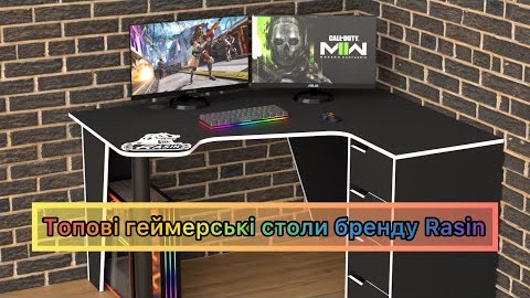 Геймерський стіл Rasin RS-11 чорний+білий від бренду Rasin